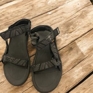 Black Patterned Men’s Teva Sandals
